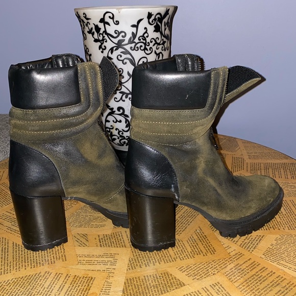 ❤️‍🔥 Emanuel Crastos made in Italy Army green moto boot Euro sz39 - Picture 3 of 9